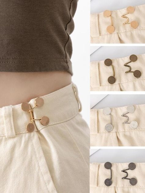 Button Extender, Button Fashion, Sewing Pants, Kids Belt, Sweater Clip, Diy Buttons, Jeans Button, Jeans Kids, Metal Buttons