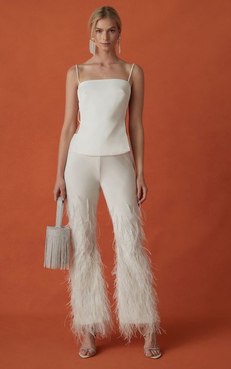 Ostrich Feather Trim, Aurelie Bidermann, Cult Gaia, Shearling Coat, Off White Color, Lifestyle Brand, Clothing For Women, Moda Operandi, Tube Top