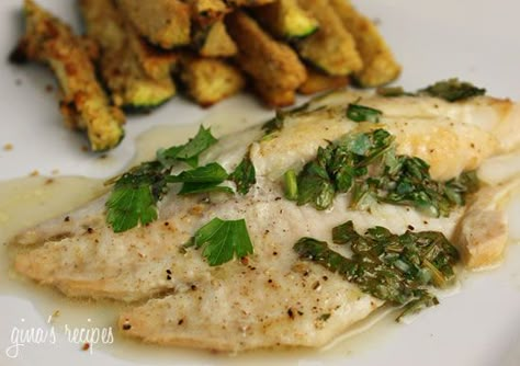 Baked Garlic Lemon Tilapia Recipe Main Dishes with filet, garlic, butter, fresh lemon juice, fresh parsley, pepper, salt, cooking spray Lemon Tilapia, Baked Tilapia Recipes, Baked Tilapia, Tilapia Recipes, Quick Healthy Dinner, Baked Garlic, Skinnytaste Recipes, Weekday Meals, Calorie Meals