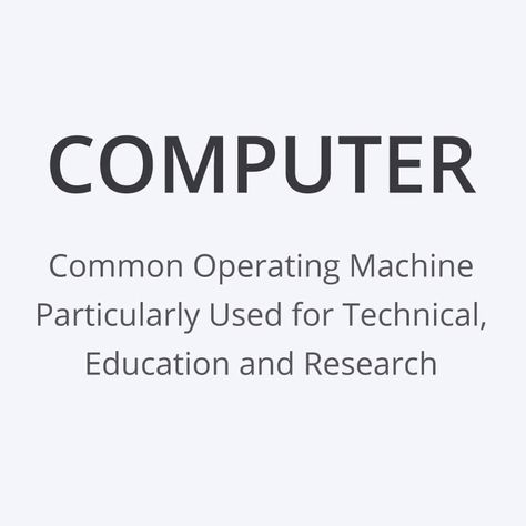 Definition of computer Computer Definition, Acronym Words, Collaborative Learning Spaces, Computer Quote, What Is Computer, Basic Computer Programming, Computer Basic, Inpirational Quotes, Gk Knowledge