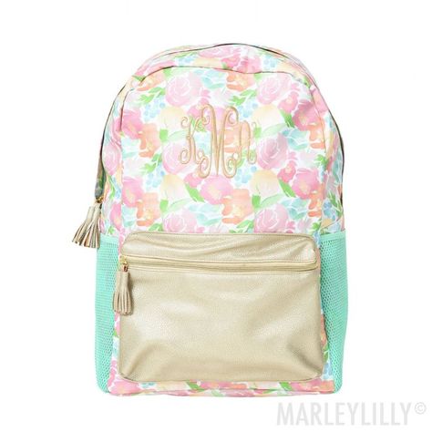 Monogrammed Backpack Marleylilly Monogram backpack, Monogrammed