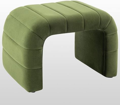 Amazon.com: Zesthouse Modern Ottoman Foot Rest, Velvet Vanity Stool, Chic Channel Tufted Ottoman Bench, Small Bench for Entryway Living Room Bedroom, Green : Home & Kitchen Bench For Entryway, Large Storage Ottoman, Green Ottoman, Green Vanity, Rectangle Ottoman, Storage Bench Bedroom, Upholstered Footstool, Leather Storage Ottoman, Velvet Bench