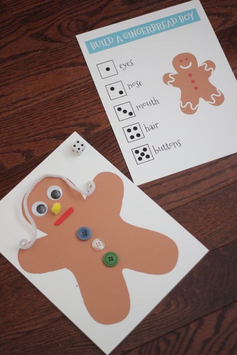 Roll A Gingerbread Man Dice Game, Gingerbread Kindergarten, Gingerbread Man Games, Gingerbread Man Preschool, Kindergarten Gingerbread, Gingerbread Numbers, Preschool Gingerbread, Class Promise, Winter Centers