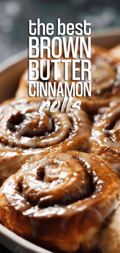 Brown Butter Cinnamon Rolls [55 Minutes] – Chasety Brown Butter Cinnamon Rolls Homemade, Browned Butter Cinnamon Rolls, Glazed Cinnamon Rolls, Butter Cinnamon Rolls, Cinnamon Sticky Buns, Quick Cinnamon Rolls, Rolls Homemade, Cinnamon Roll Recipe Homemade, Fluffy Cinnamon Rolls