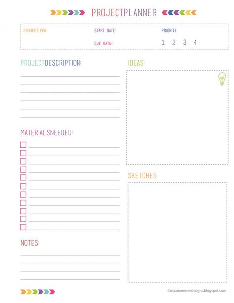 Project Planner Printable, Finanse Osobiste, Free Printables Organization, Project Organization, Printable Planner Pages, Planner Organiser, Printables Free, Organization Printables, Project Planner