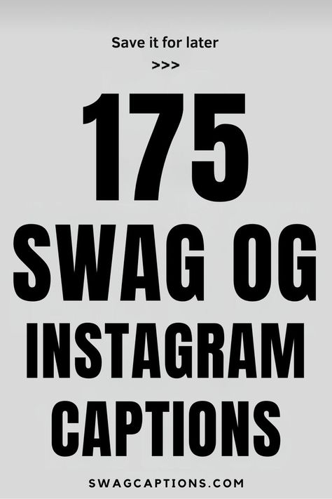 Looking for the perfect words to match your vibe? Check out our Swag OG Instagram Captions for those moments when you need to make a statement. Whether you're posting a killer selfie or sharing your latest adventure, these captions will add the right touch of attitude and style. Discover the ultimate collection of captions that blend confidence with coolness and make every post unforgettable! Style Captions, Attitude Caption For Instagram, Of Captions, Captions For Instagram Posts, Vibe Check, Social Media Games, Perfect Word, Good Attitude, Instagram Captions