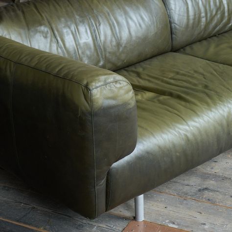 ... and from a completely different century, we have this Cassina MET 250, 3-seater. We love the worn colouration to the olive green leather on this mid-century sofa. And it's also very comfortable! 💚 . . . . . #cassina #cassinamet #midcenturysofa #1970svintage #midcenturyhome #vintagesofa #vintageleathersofa #vintagedealersofinstagram #vintageseating #midcenturysofa #greenleathersofa #greensofa #interiordecorating #interiordesigneruk #londoninteriordesigner #vintageinteriors Green Leather Sofa, Vintage Leather Sofa, Green Sofa, Mid Century Sofa, Vintage Interiors, Vintage Sofa, Mid Century House, Green Leather, Olive Green