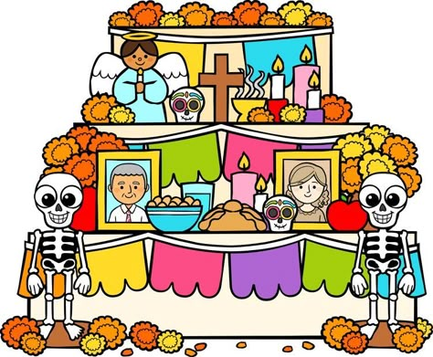 Dia De Los Muertos Decorations Ideas, Classroom Clipart, Felt Ornaments Patterns, Halloween Paper Crafts, All Souls Day, Spanish Language Learning, Halloween Paper, A Color, Dia De Muertos