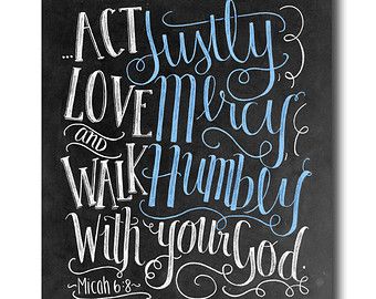 Chalkboard Verse, Chalkboard Scripture, Micah 6 8, Scripture Quote, Chalkboard Print, Bible Verse Signs, Chalkboard Ideas, Board Art, Scripture Print