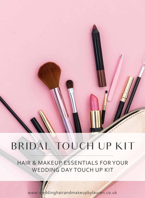 Makeup Touch Up Kit, Diy Bridal Makeup, Romantic Wedding Hairstyles, Romantic Updos, Makeup Kit Essentials, Hair Care Kit, Make Eyes Pop, Tiny Hair, Mom Beauty