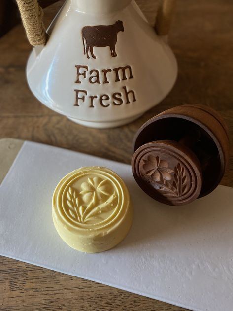 Restoring & Using an Antique Wood Butter Mold Wood Butter, Making Butter, Butter Molds, Farm Lifestyle, Homemade Butter, Kitchen Vintage, Food Saver, Antique Wood, Family Farm