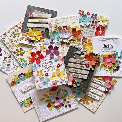 Card Making Ideas For Beginners, Eid Card Designs, 2022 Art, Spring Florals, Spellbinders Cards, Paint Cards, Beautiful Handmade Cards, In Focus, Die Cut Cards