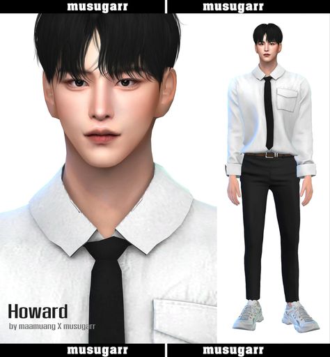 #sims4 #thesims4 #ts4 #creating #art #artist #cc #games #gaming #musugarr #maamuang Sims 4 Men Clothing, Sims 4 Cc Skin, Sims 4 Characters, Sims 4 Mods Clothes, Asian Boys, The Sims4, Sims 4 Clothing, Korean Outfits, Maxis Match