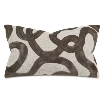 Raised polyester blend scrollwork design on the fabric face. Shape: Rectangular | Doodle Scroll Decorative Pillow Cover & Insert 13.0 H x 22.0 W x 5.0 D | 22" W;13" H X 22" W X 5" D | Wayfair