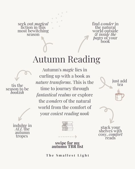 Fall Into A Good Book: My Must-Read Cosy Autumn Reads | The Smallest Light. Seasonal Living. Creative Marketing. Comforting Books, Fall Into A Good Book, Autumn Reads, Autumn Reading, Autumn Books, Marketing Ideas For Small Business, Unexpected Friendship, Creative Marketing Ideas, Cosy Autumn