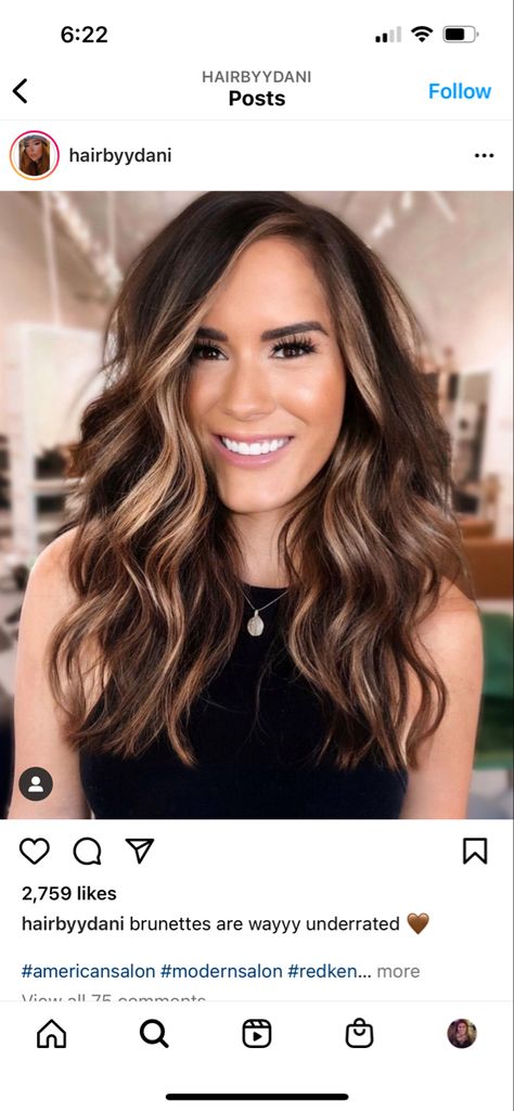 Warm Brown Highlights On Dark Hair, Fall Balayage Hair, Balyage Long Hair, Summer Hair Color Ideas, Warm Brown Hair, Girlie Girl, Brown Hair Balayage, Midlength Haircuts, Mom Hairstyles