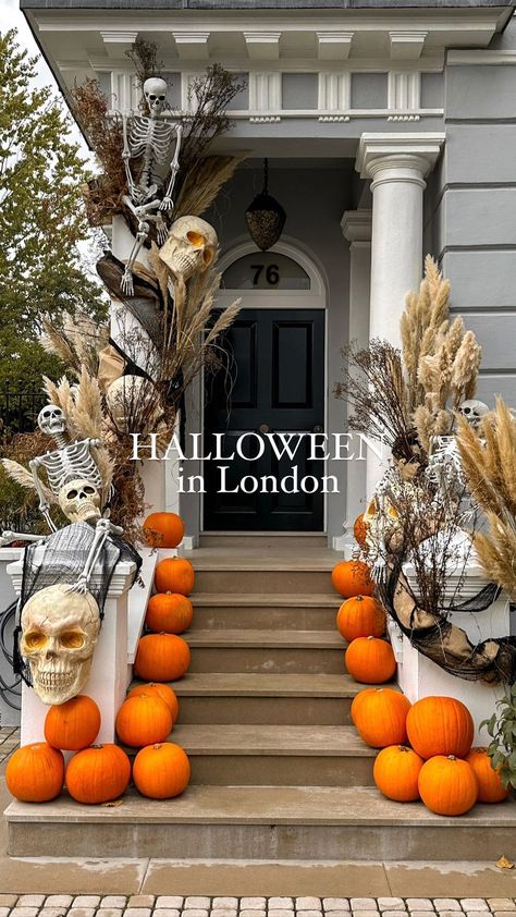 Now it’s October it’s official spooky season! 🎃 Here are 5 Halloween doors in London, which is your favourite - 1, 2, 3, 4 or 5?… | Instagram Halloween In London, Front Porch Pumpkins Display, Halloween Restaurant, Fall Shots, Halloween London, London Halloween, Halloween Doors, Haloween Decor, Scary Halloween Wreath