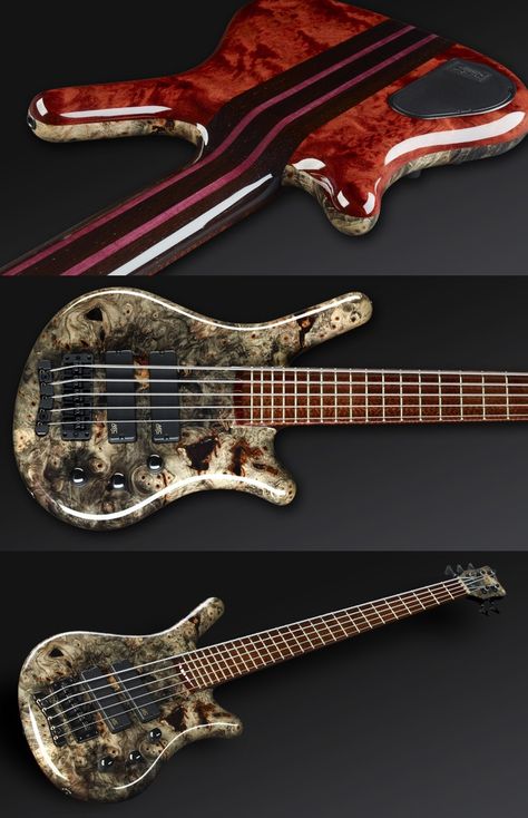 Warwick Thumb NT with Bubinga Pommelé with Buckeye Burl top, snakewood fretboard and wenge neck with purple heart stripes. Bass And Guitar, Warwick Bass, I Love Bass, Hammered Dulcimer, Buckeye Burl, Bass Ukulele, All About That Bass, Guitar Kids, Archtop Guitar