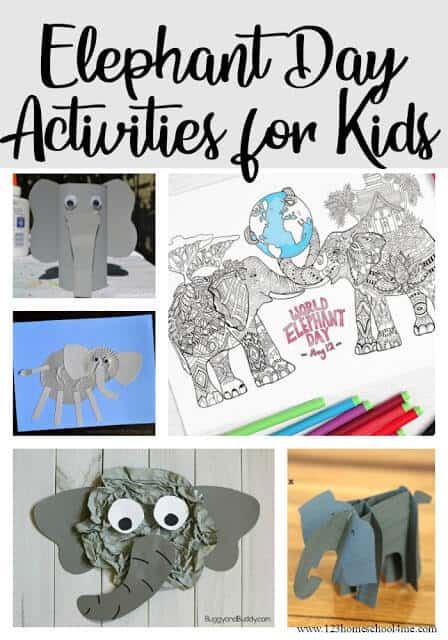 World Elephant Day Activities - Have fun celebrating this fun holiday August 12th with these fun elephant crafts and activities #worldelephantday #funholidays #preschool Preschool Elephant Crafts, Sesame Street Crafts, Elephant Template, Hungry Caterpillar Craft, World Elephant Day, Caterpillar Craft, Elephant Crafts, Elephant Coloring Page, Elephant Theme