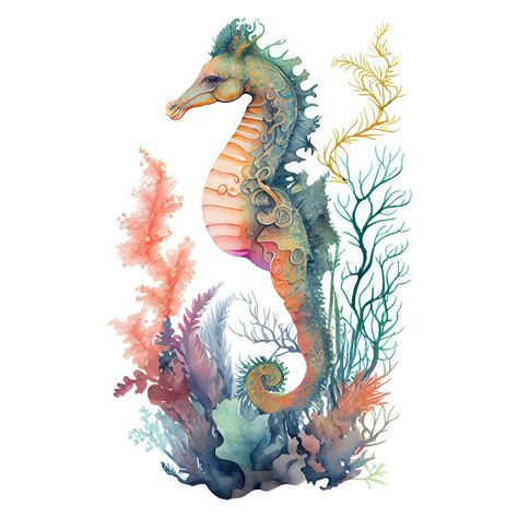 The Sea Creatures Sea Horse Fabric Panel is a part of the Sea Creatures Collection printed  by Sewing Parts Online. Digitally Printed on  100% cotton.  This panel is available in 6 different sizes:   4.5 Inches by 4.5 Inches  9 Inches by 9 Inches  18 Inches by 18 Inches  23 Inches by 23 Inches  36 Inches by 36 Inches  43 Inches by 43 Inches     Sew Creative Fabrics  prints are only available through Sewing Parts Online, not sold in stores or anywhere else online.  * Proudly   Manufactured  in Di Sea Horse Painting, Sea Horses Illustration, Seahorse Painting, Murmuration Art, Colorful Seahorse, Beach Rainbow, Dickson Tennessee, Seahorse Art, Painted Glass Vases