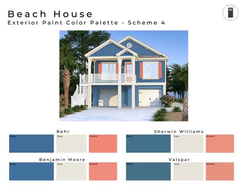 Boho Exterior House, Beach House Exterior Paint Colors, Pale Blue Paint Colors, Blue Home Exterior, Home Exterior Paint, Exterior Paint Color Schemes, Coastal Exterior, Modern Beach Decor, House Coastal