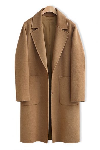 d25414405eb37dae1c14b18d6a2cac34desc46628500ri Brown Wool Coat, Plain Tunic, Oversized Wool Coat, Black Leggings Outfit, Straight Clothes, Long Sleeve Coat, Outwear Coat, Camel Coat, Brown Coat