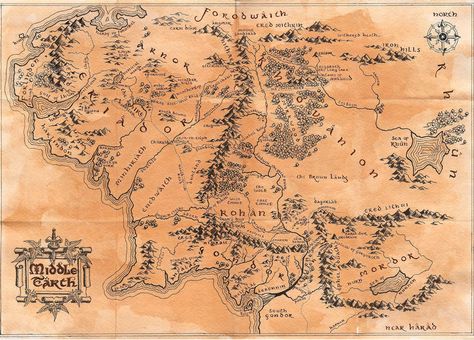 Lord Of The Rings Tattoo, Middle Earth Map, Tolkien Elves, Fantasy World Map, Earth Map, Lotr Art, Map Wallpaper, The Two Towers, Fellowship Of The Ring