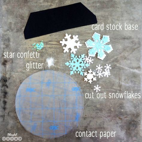 Snow Globe Art Project for Kids ~ made with contact paper! Great for the little ones. (she: Brooke) Contact Paper Snow Globe, Contact Paper Ideas, Snow Globe Art, Christmas Crafts To Make And Sell, Snowflake Cutouts, Art Project For Kids, Animal Art Projects, Art Galleries Design, Holiday Kids