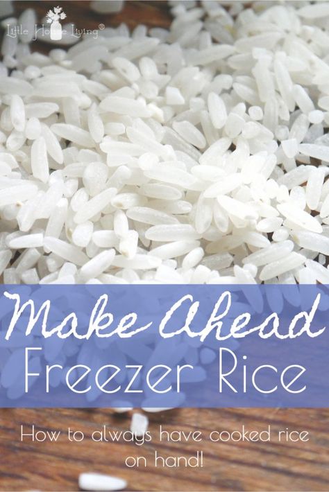 How to always keep cooked rice on hand! This method of making freezer rice is so simple and easy. Perfect for quick meals! #freezerrice #freezermeals Freezer Rice, Freezer Cooking Recipes, Crock Pot Freezer, Cooked Rice, No Bake Snacks, Freezer Cooking, Cooking On A Budget, Make Ahead Meals, Frugal Meals