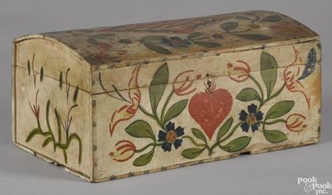 Hobo Art, Antique Trunks, Decorated Boxes, Decorative Trunks, Uncle Ben, Hand Painted Wooden Box, Painted Trunk, Seed Box, Painted Wooden Boxes