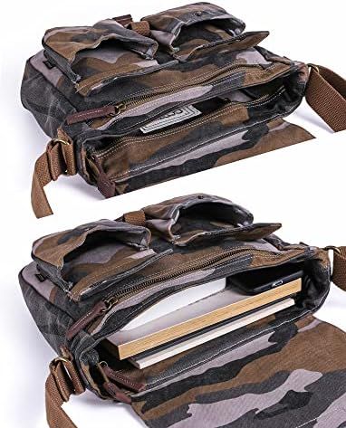 Amazon.com | Gootium Canvas Messenger Bag - Vintage Crossbody Shoulder Bag Military Satchel, Camo | Messenger Bags Cute Messenger Bag, Grunge Clothes, Military Bag, Army Surplus, Canvas Messenger Bag, Bag Vintage, Messenger Bags, Grunge Outfits, Small Bag