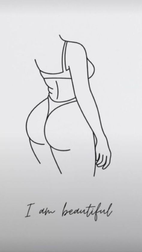 Body Doodles Simple, Black Women Body Drawing, Gas Drawing, Curvy Body Line Art, Body Outline Drawing, Feminine Line Art, Hipster Drawings, Body Image Art, Body Outline