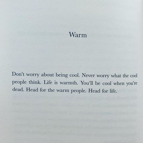 Matt Haig on Instagram: “This is from The Comfort Book. It sounds silly but trying to be cool nearly killed me. I don’t mean because I was in Ibiza consuming toxic…” Warmth Quotes Feelings, Matt Haig Quotes, Warmth Quotes, Matt Haig, Heart Words, Self Healing Quotes, Study Motivation Quotes, Touching Quotes, Life Thoughts