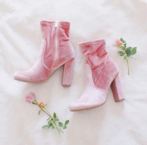 Pink velvet boots Pink Velvet Boots, Velvet Boots, Pink Velvet, Ankle Boot, Velvet, Boots, Pink