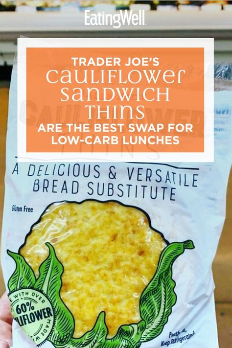 While we've mastered our own DIY cauliflower hamburger buns, we were still delighted to see one of the newest products just now hitting the Trader Joe's refrigerator section: Cauliflower Thins. #healthyeating #healthylifestyle #healthyrecipes #healthyfoods #healthyrecipes Trader Joe’s Cauliflower Thins, Cauliflower Thins Recipe, Cauliflower Hamburger, Cauliflower Sandwich Thins, Cauliflower Thins, Optivia Meals, Healthy Food Shopping List, Cauliflower Sandwich, Cauliflower Grilled Cheese