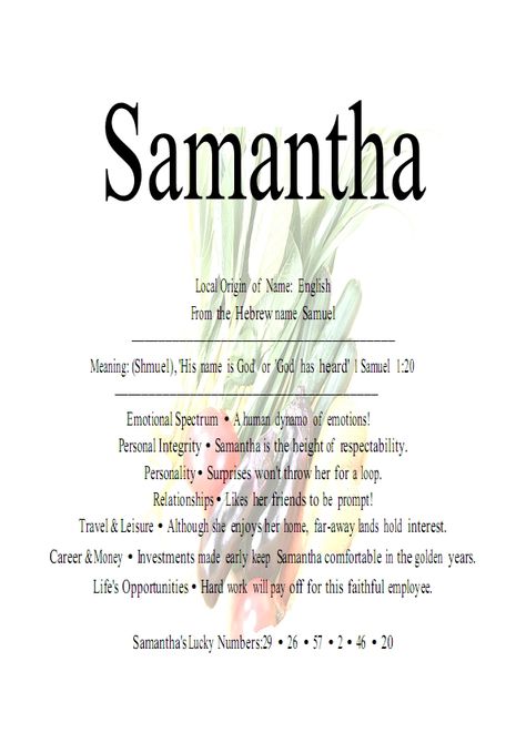 Meaning of Samantha <3 My birthday date is goodluck... Wow Meaning Of Samantha, Samantha Name Meaning, Samantha Meaning, Samanthacore Aesthetic, Samantha Core Aesthetic, Samuel Meaning, Samantha Aesthetic, Sammy Core, Samantha Core