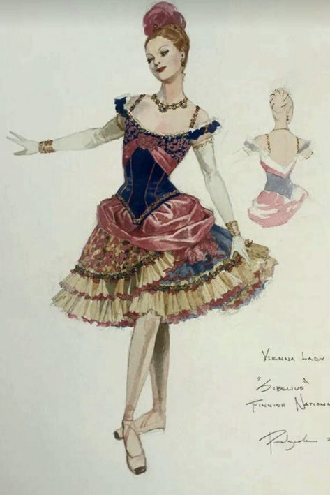 Vintage Ballet Costumes, Theatre Costume Design Sketches, Robert Perdziola, Theater Costume Design, Theatre Outfit Ideas, Costume Renderings, Theatre Fashion, Theatre Outfit, Gaun Abad Pertengahan