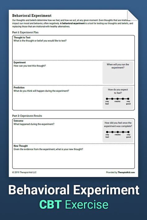 Behavioral Experiment Somatic Experience, Therapy Handouts, Cbt Activities, Therapy Skills, Coaching Content, Cbt Worksheets, Student Affairs, Behavior Therapy, Thought Experiment