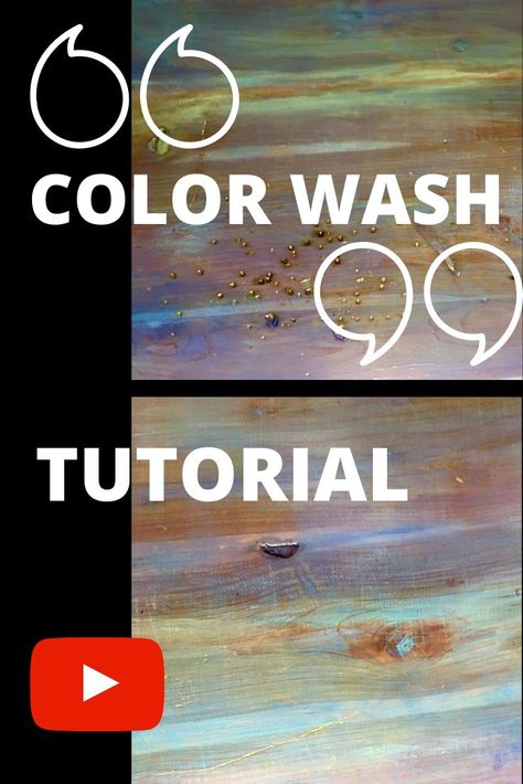 How to do a color wash. Chalk Painted Furniture Tutorial. This effect creates a colorful stained look on wood grain similiar to those who use unicorn spit. . #colorwash #woodgrain #woodstain #colorfulpaint #blendingtechniques #howtochalkpaint #chalkpainttutorial #chalkpaintedfurniture #paintedfurniture #howtochalkpaint #diy #livingroom #boho #bohostyle #bohovibes #unicornspit Chalk Paint Furniture Tutorial, Staining Wood Furniture, Color Washed Wood, How To Stain Wood, Wood Painting Techniques, Chalk Painted Furniture, Chalk Paint Techniques, Chalk Paint Tutorial, Decorative Painting Techniques