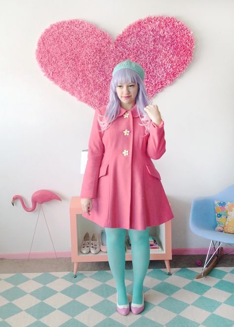 Plus Size Pastel Goth, Toothpaste Kisses, Colourful Homes, Casual Kawaii, Colored Tights Outfit, Plus Size Kawaii, Outfit Photos, Spring Light, My Own Home