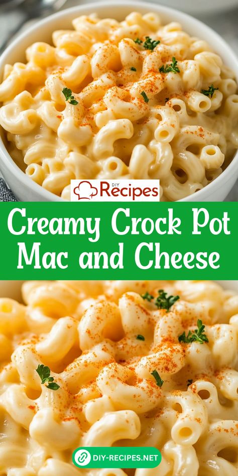 Make the creamiest Crock Pot Mac and Cheese with this easy recipe! Loaded with cheddar and Velveeta, it’s the perfect comfort food for any occasion. Crockpot Mac And Cheese Recipe, Slow Cooker Mac Cheese, Crock Pot Mac And Cheese, Crockpot Mac N Cheese Recipe, Crock Pot Mac, Pot Mac And Cheese, Crockpot Mac And Cheese, Crockpot Recipes Beef, Easy Dinner Recipe