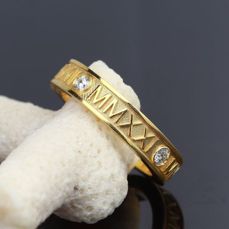 "Capture the magic of your graduation year with my 8k Solid Gold Roman Numeral College Ring, the perfect graduation gift for her in 2024!  I know how special this moment is, and that's why I crafted with meticulous attention to detail, this ring combines timeless elegance with a touch of personalization. Custom details and quality making it a truly personalized keepsake. This ring not only embodies luxury but also represents the brilliance of your academic journey. Order now to celebrate this sp Senior Rings, Class Rings College, College Ring, Class Rings High School, Graduation Ring, Roman Numeral Ring, School Rings, College Rings, Graduation Rings