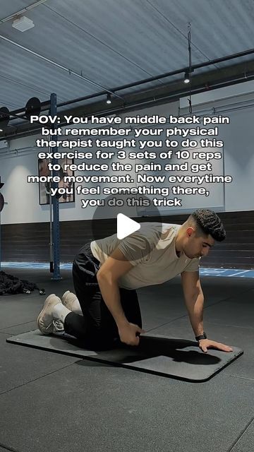 Ash - Physical Therapist, Personal Trainer and Sports Therapist on Instagram: "HOW TO “OPEN” UP YOUR MIDDLE BACK 

This is a mobilization of the middle back. The exercise can help give a feeling of “opening”/cracking the back and give a relief. Give it a go! 

#physio #physicaltherapist #postureexercise #physicaltherapy #backpain #backpainrelief #middlebackpain #middlebackpainrelief" Sports Therapist, Middle Back Pain, Posture Exercises, Physical Therapist, Back Pain Relief, Physical Therapy, Open Up, Back Pain, Personal Trainer