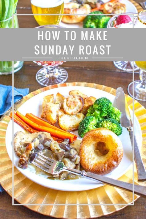 Eat like the British do with this Sunday roast recipe like how they serve in the pubs! Yorkshire pudding included! #cooking #meat #british #dinner #dinnerrecipe Draw Donkey, British Roast Dinner, British Dinner, Donkey From Shrek, Family Vegetarian Meals, Sunday Roast Dinner, Easy Step By Step Drawing, Yorkshire Pudding, Roast Recipe