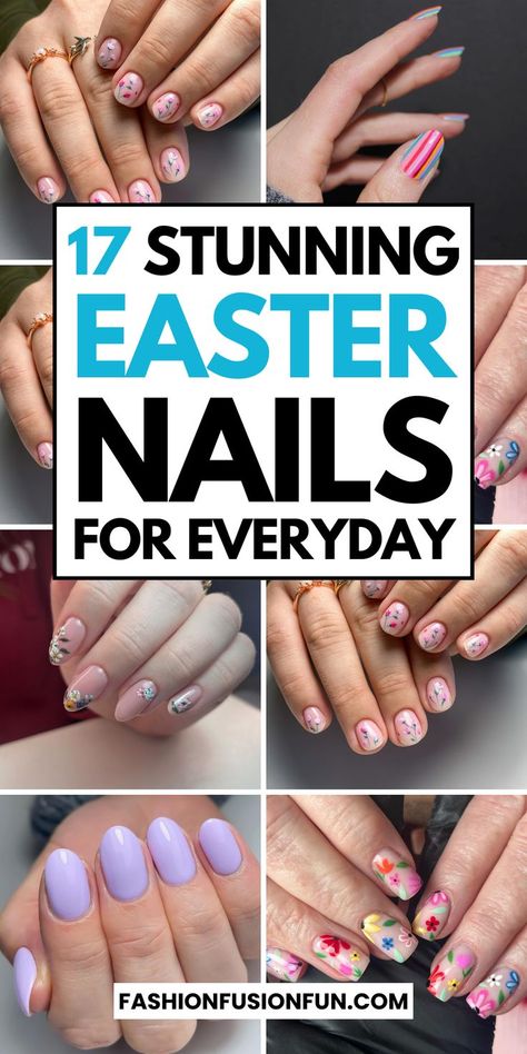 Dive into the festive spirit with our cute trending Easter nails! Discover pastel Easter nail ideas, cute bunny nail designs, and elegant spring nail art ideas that will brighten your spring. Whether you're looking for DIY flower nails, rainbow nail trends, or easy speckled nails, we've got you covered. Embrace the season with floral patterns, glitter nail designs, and Easter egg art. Perfect for short or acrylic nails, our ideas include minimalist styles and bold, bright colors. Easter Color Nails, Acrylic Easter Nails, Cute Easter Nails, Easter Nails Designs, Easter Nails Design Spring, Easter Nails Easy, Nail Care Diy, Pastel Nails Designs, Bunny Nails