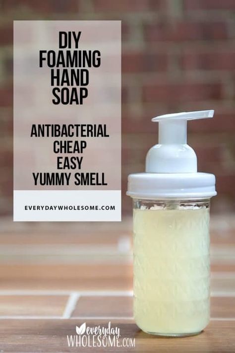 Diy Foaming Hand Soap Recipes, Foaming Hand Soap Recipe, Homemade Hand Soap, Hand Soap Recipe, Diy Foaming Hand Soap, Diy Hand Soap, Foaming Soap, Soap Recipe, Castile Soap