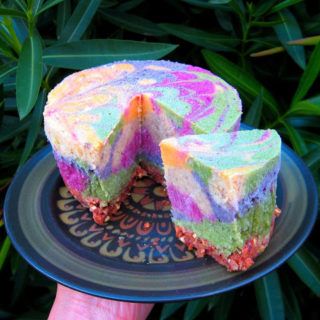 Easy Vegan Baking, Banana Ice Cream Cake, Natural Food Dye, Ice Cream Cakes, Vanilla Bean Powder, Rainbow Ice Cream, Cake Base, Nourish Your Soul, Frozen Bananas