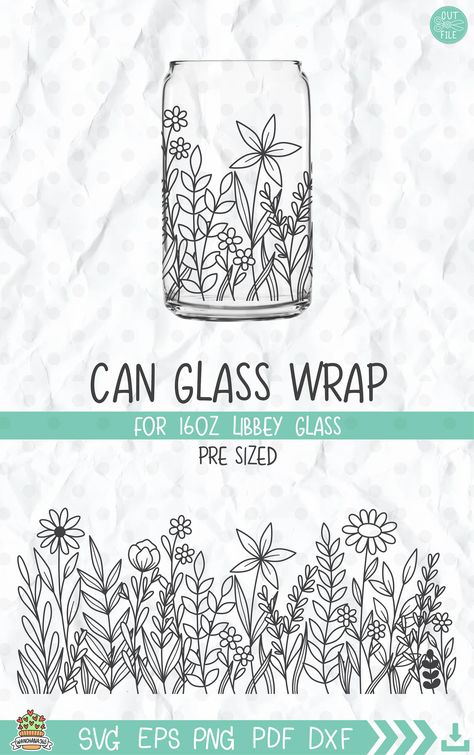 . #cricut #svg #canglass . #Silhouette_Flower #Can_Glass_Wrap_Svg #Glass_Tumbler_Design #Wildflower_Svg Svg Wraps For Cups, Vinyl Designs For Cups Svg, Cup Wrap Svg Free, Cricut Binder, Wild Flower Svg, Easter Cricut, Glass Can Cups, Mary Ruth, Tumbler Wrap Svg