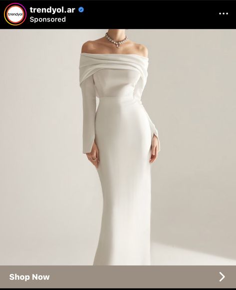 Off Shoulder Mermaid Dress, Elegant Long Sleeve Wedding Dresses, Silk Bridal Gown, Courthouse Wedding Dress, Shower Dress, Civil Wedding Dresses, Mini Wedding Dresses, Classy Wedding Dress, Dress Stylish