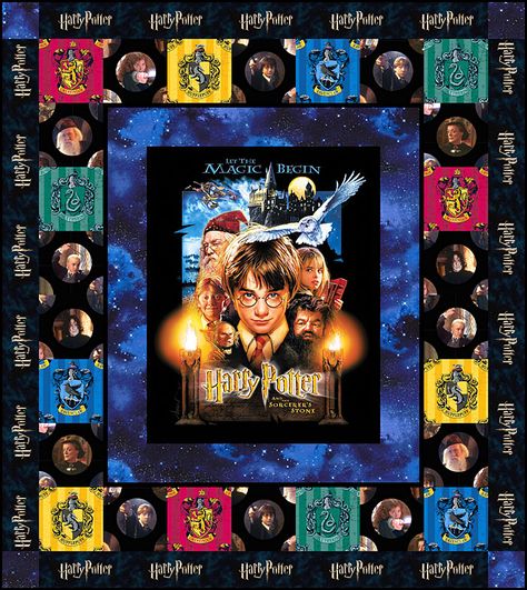 Harry Potter Quilt Ideas Patterns, Harry Potter Quilt Blocks, Crochet Patterns Harry Potter, Harry Potter Baby Quilt, Trendy Crochet Patterns, Harry Potter Quilt, Harry Potter Fabric, Hand Quilting Patterns, Pattern Magic